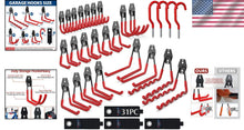Load image into Gallery viewer, Premium Powder-Coated Garage Hooks Set - Secure Wall-Mounted Tool Organizer