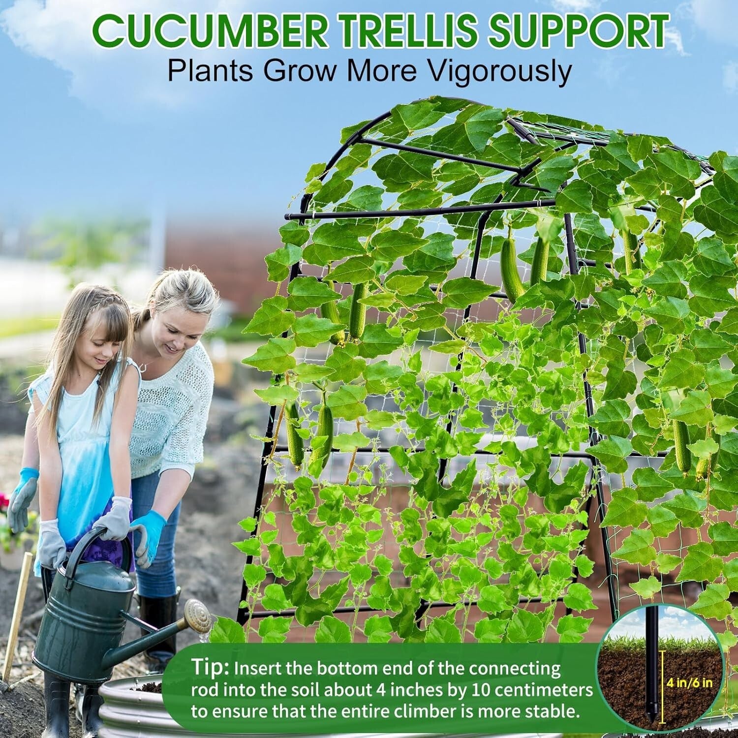 Elegant 7ft Garden Arch Trellis - Adjustable Metal Support for Climbing Plants