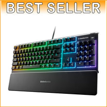 Load image into Gallery viewer, Ergonomic Apex 3 RGB Gaming Keyboard – Magnetic Wrist Rest &amp; Multimedia Controls