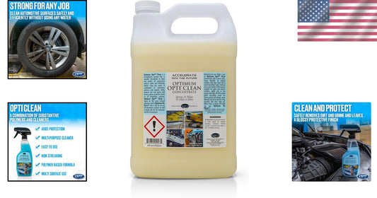 Eco-Friendly 1 Gallon Optimum Waterless Car Wash Spray - Clean & Protect in One