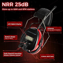 Load image into Gallery viewer, Noise-Reducing Headphones with Digital AM/FM Radio and Adjustable Ear Protection