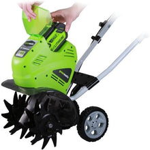 Load image into Gallery viewer, Compact 40V Cordless Cultivator with Easy Start and 3-Year Warranty for Gardens