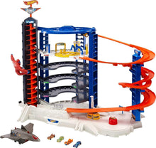 Load image into Gallery viewer, Super Ultimate Garage Toy Car Track Set – 3+ ft Tall Playset &amp; 4 Cars Included