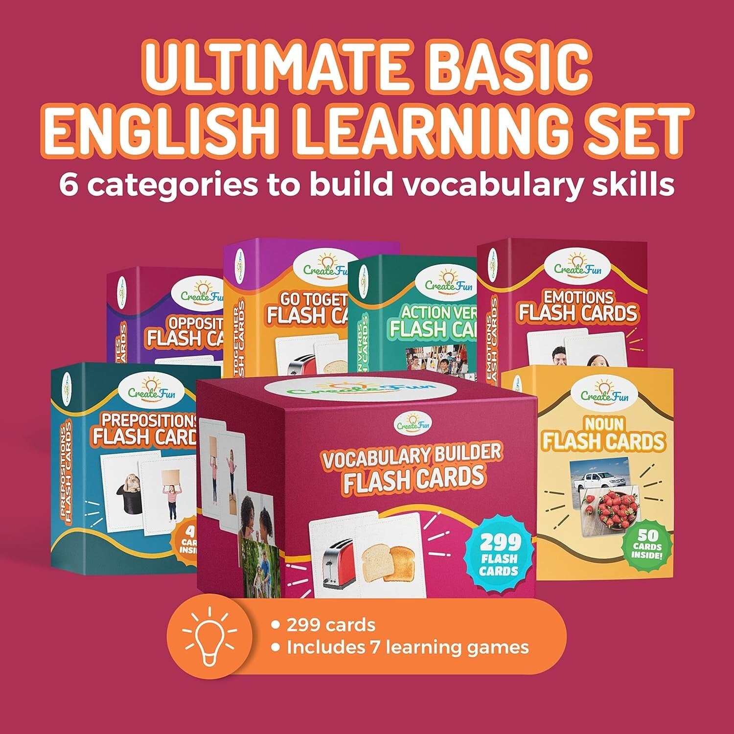 High-Quality Educational Flash Cards with Real Images - 299 Vocabulary Cards