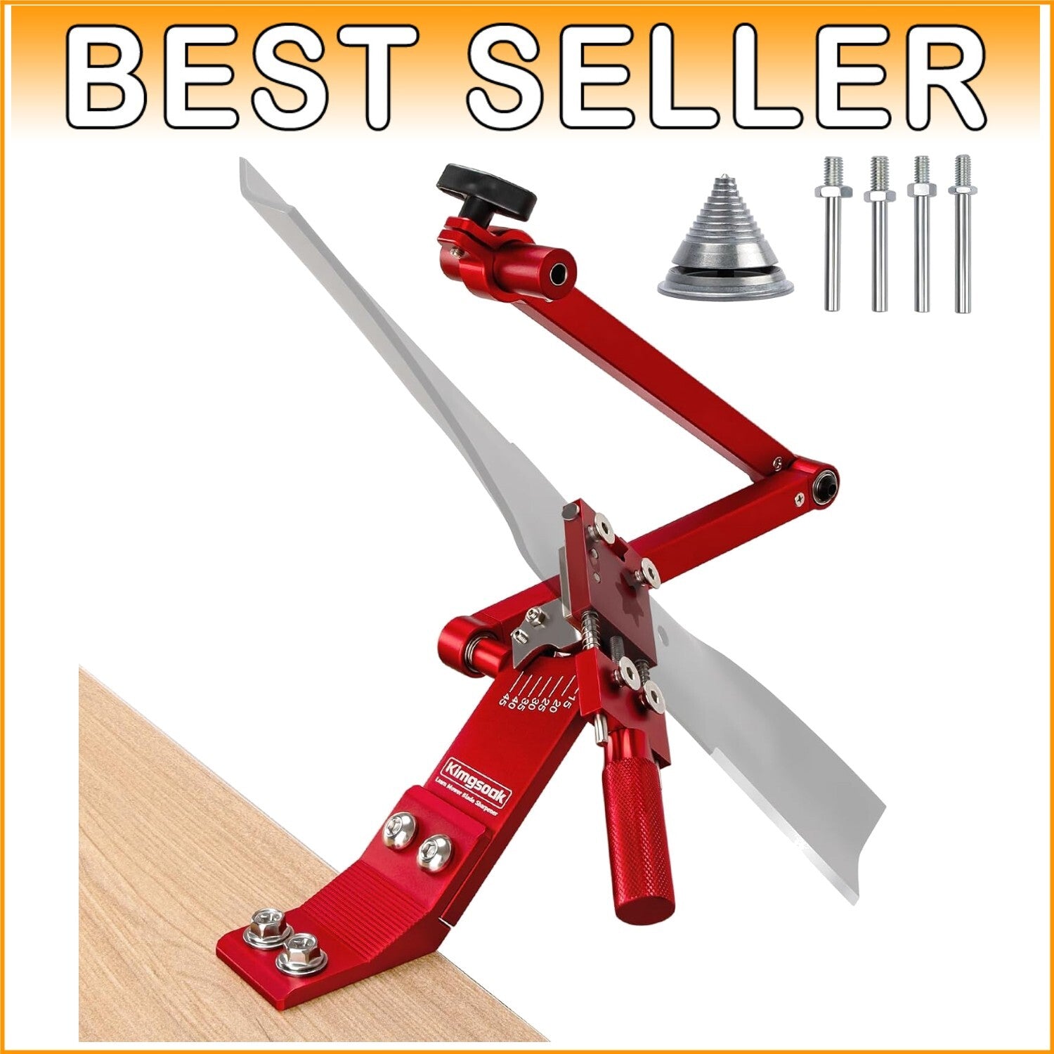 Complete Lawn Mower Blade Sharpening & Balancing Kit - Compact 13.8 x 8.8 Inches