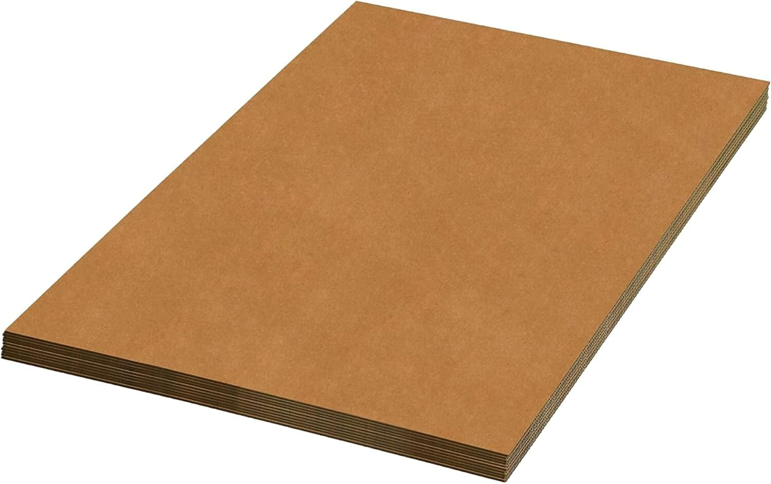 Durable Corrugated Cardboard Sheets 24" x 18" – 50 Sheets for Efficient Shipping