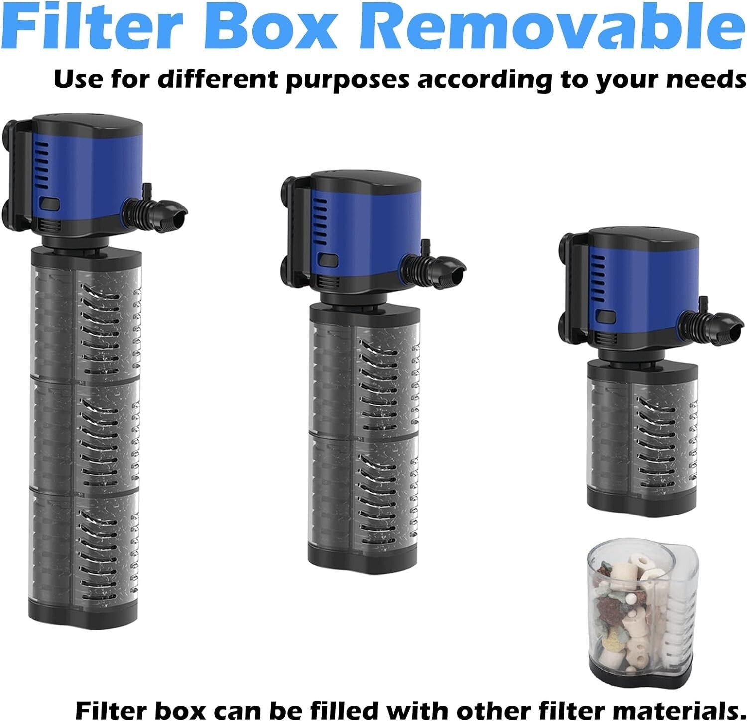 Aquarium Pump with Transparent Filter Design - Crystal Clear Water & Happy Fish