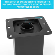 Load image into Gallery viewer, Stable 4x4 Post Base Brackets - 8 Pcs Carbon Steel Supports for Outdoor Projects