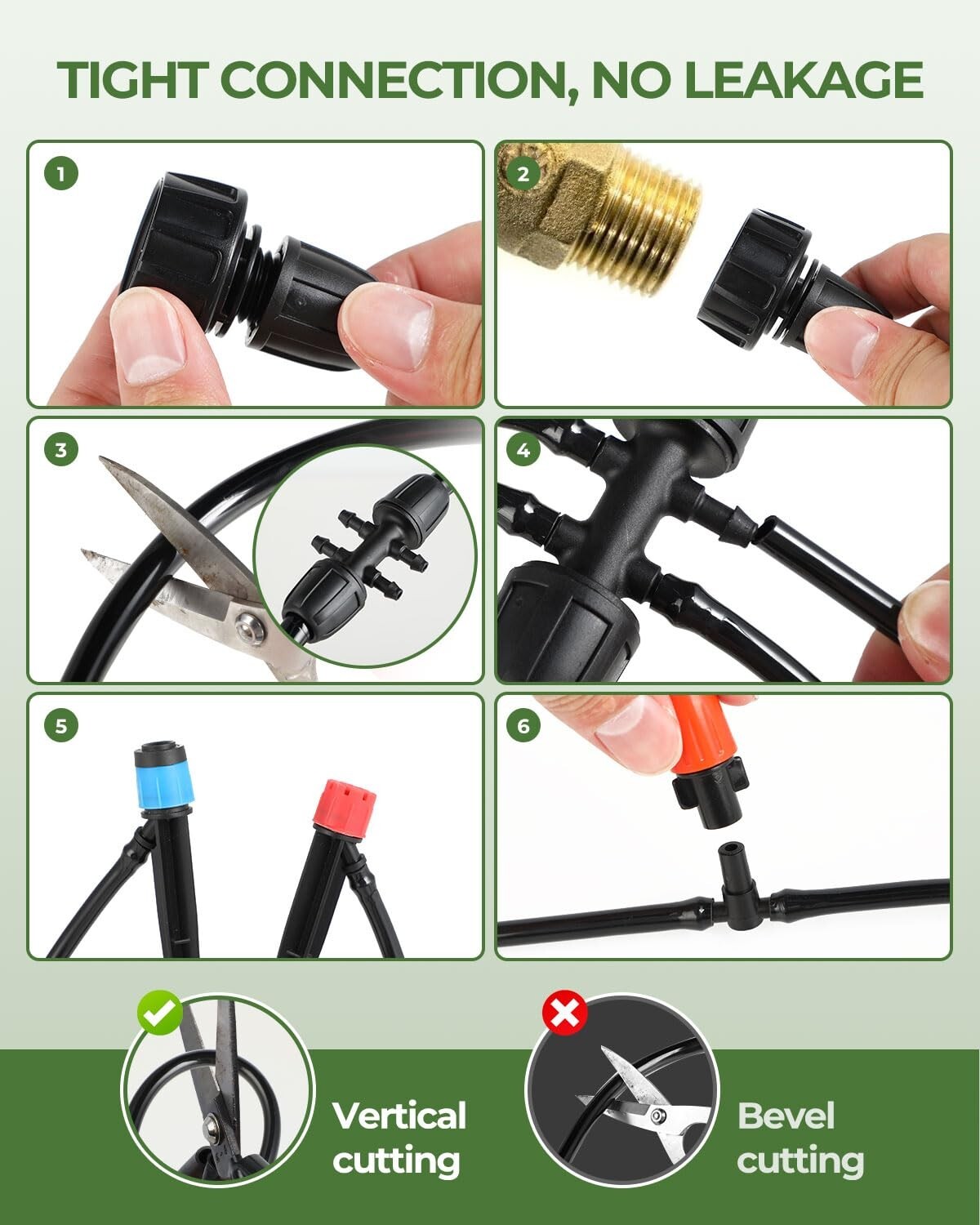 Flexible Modular 230FT Drip Irrigation & Misting System for Garden & Hydroponics