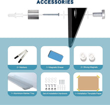 Load image into Gallery viewer, Magnetic Frameless Glass Whiteboard 36" x 48" – Stylish Home &amp; Office Solution