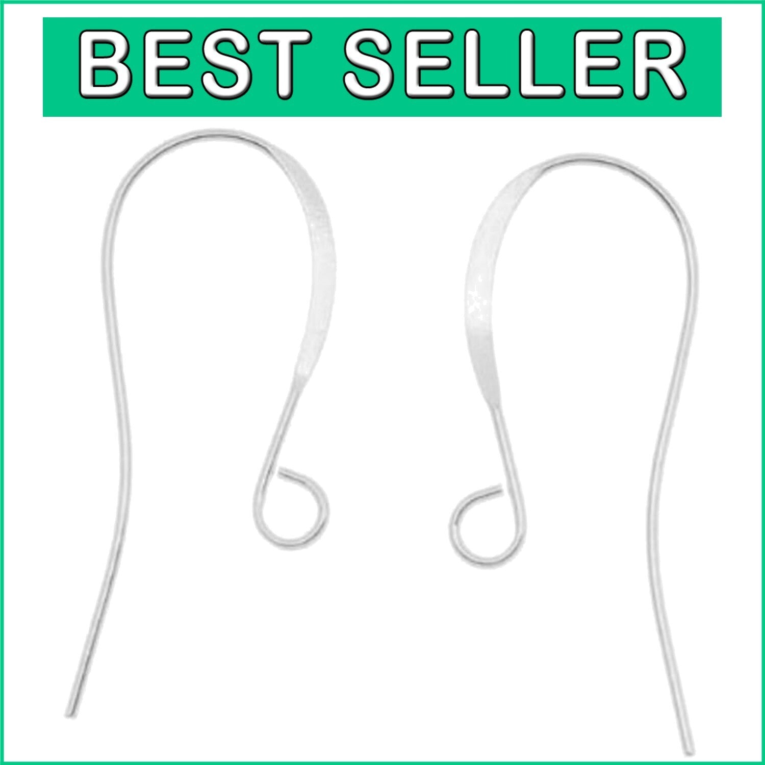 Elegant 18mm Silver French Fish Hook Earring Supplies - 50 Heavy Duty Pieces