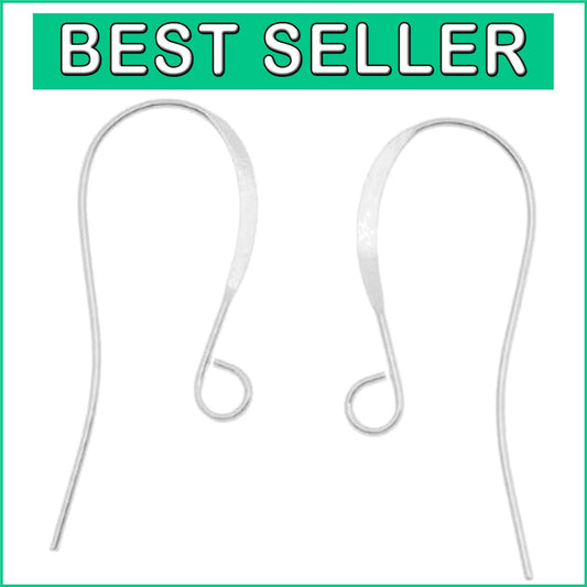 Elegant 18mm Silver French Fish Hook Earring Supplies - 50 Heavy Duty Pieces