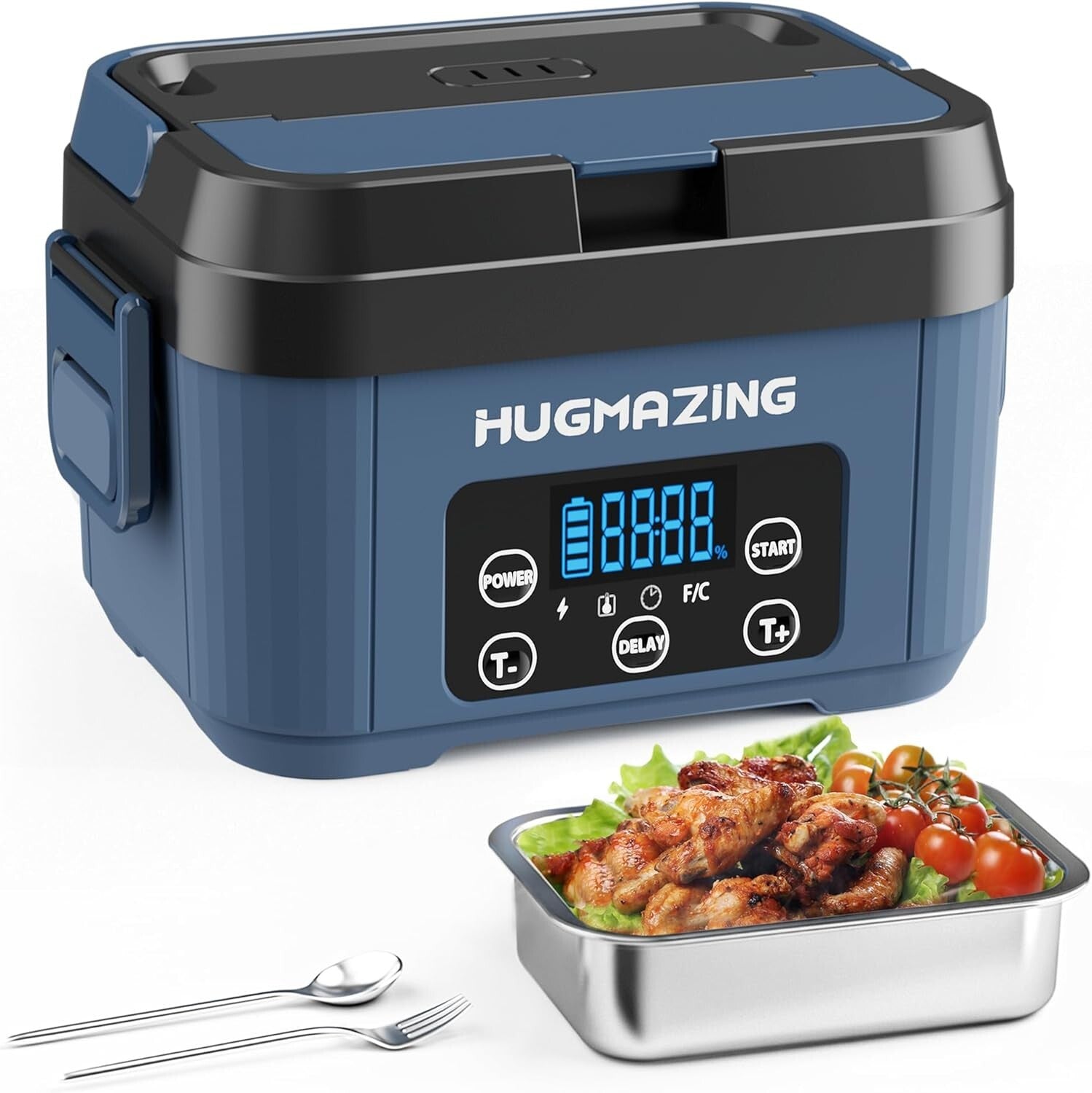 Reable Self-Heating Lunch Box with Adjustable Strap - Perfect for Men & Women