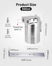 Load image into Gallery viewer, Universal 300ML Aluminum Air Oil Separator with Breather Filter Compatibility