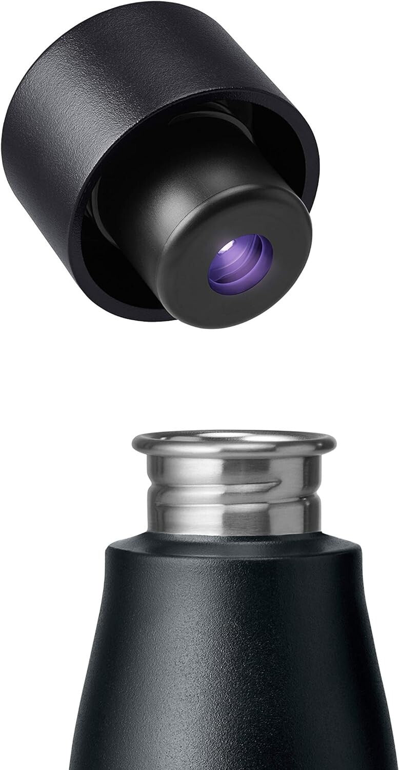 Lightweight 24oz PureVis Water Bottle - Leakproof & Rechargeable UV-C Technology