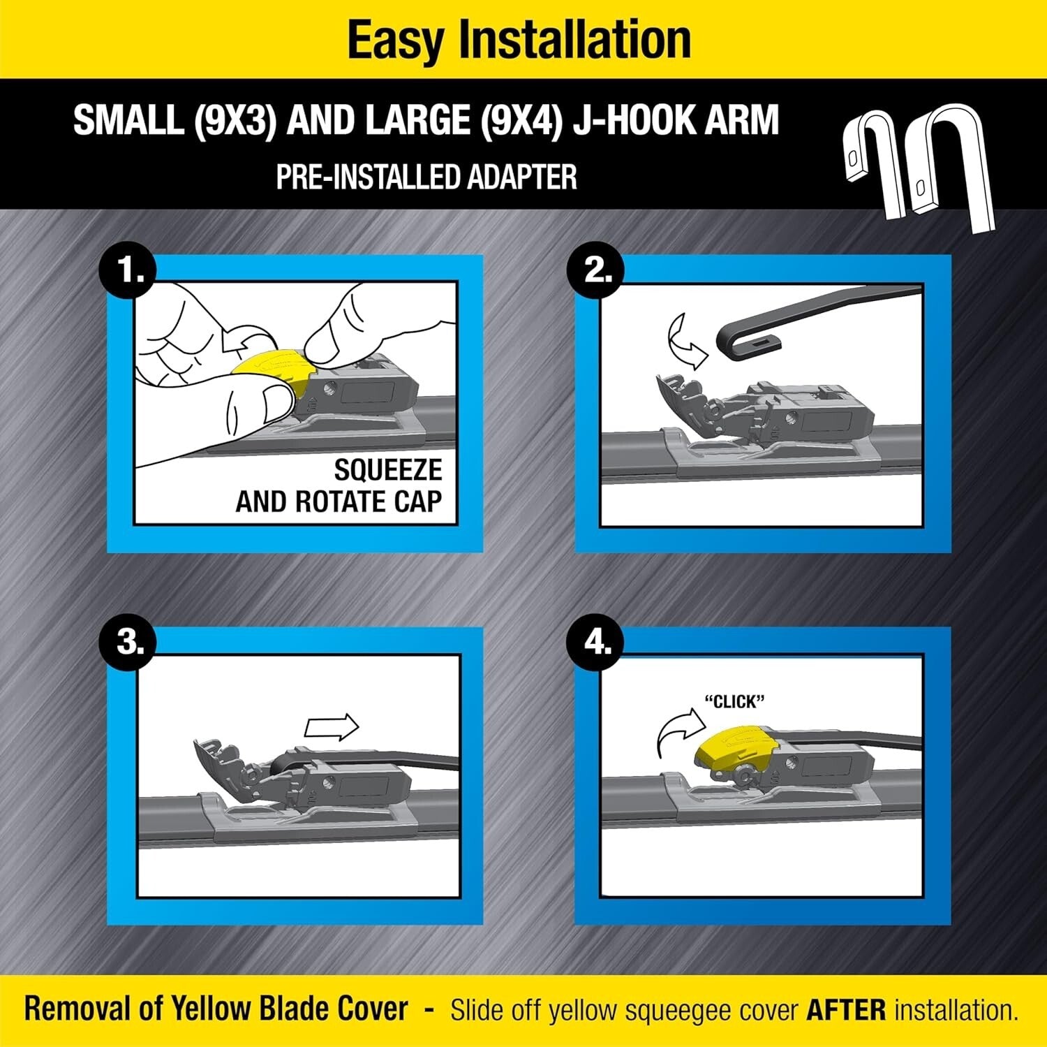 Rugged 22-Inch SUV & Truck Wiper Blades with UV Indicator - Safe Visibility
