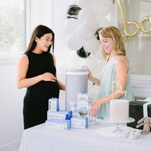 Load image into Gallery viewer, Essential Diapering Set: Gray Stainless Steel Pail &amp; Travel Changing Solutions
