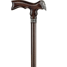Load image into Gallery viewer, Elegant Walnut Wood Viking Cane - Custom Length with Interchangeable Tip