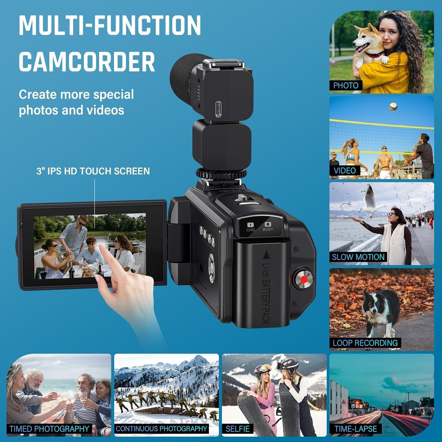 8K 64MP Vlogging Camera with 18X Zoom, IR Night Vision & WiFi Connectivity
