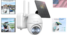 Load image into Gallery viewer, Color Night Vision Solar Security Camera with Adjustable Features for Outdoors