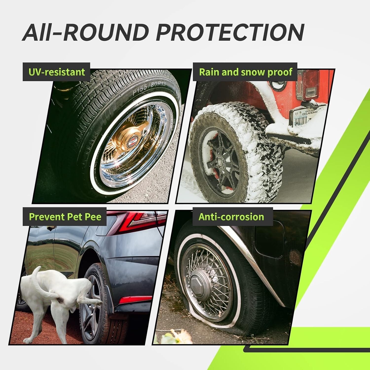 Durable RV Tire Covers - Waterproof Dual Axle Wheel Cover Set for 30"-33" Tires