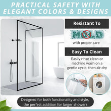 Load image into Gallery viewer, Safe 47" x 32" Gray Shower Mat with Drain Holes - Extra Large &amp; Comfortable