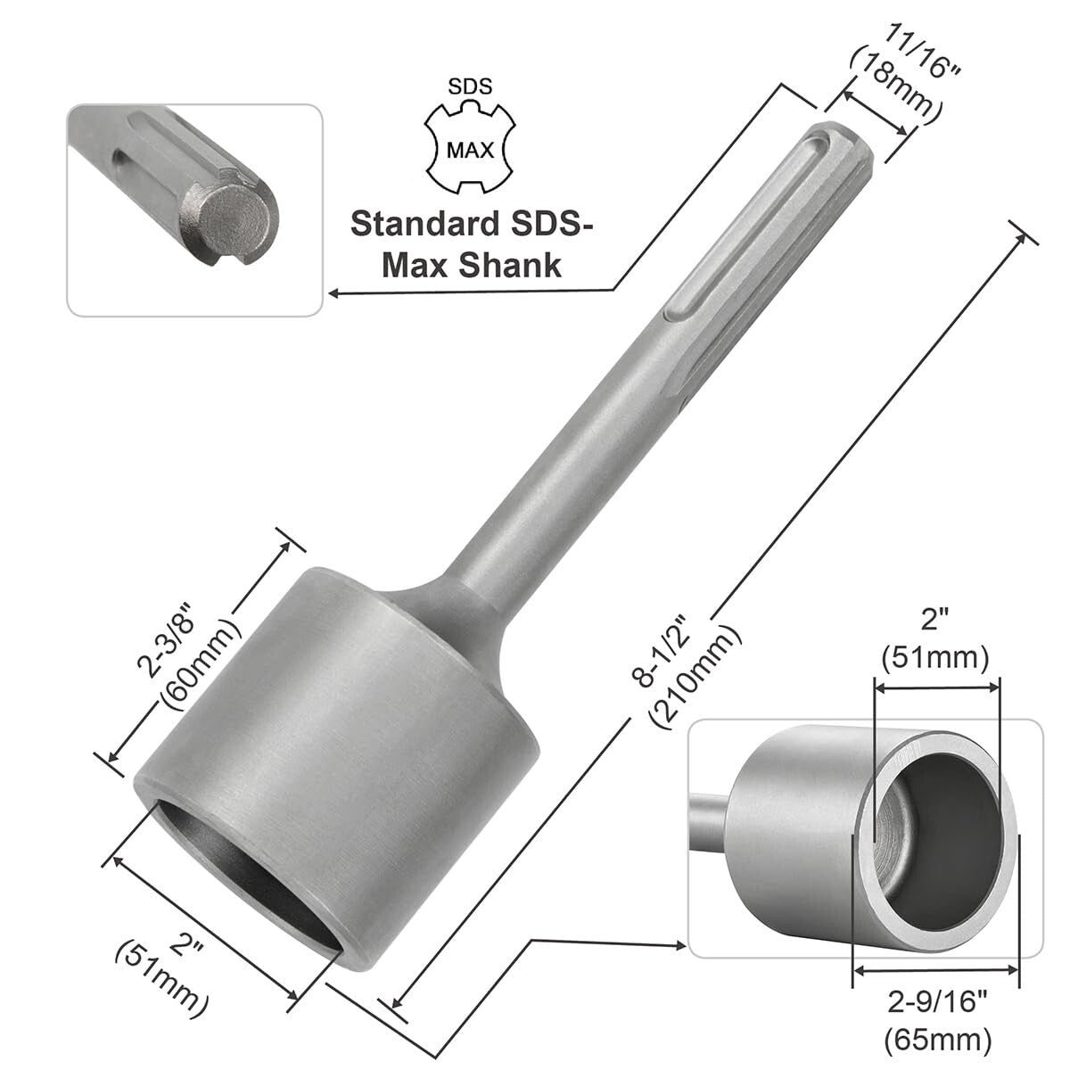 Efficient T-Post Driver with SDS-Max Shank - Perfect Tool for Fence Installation