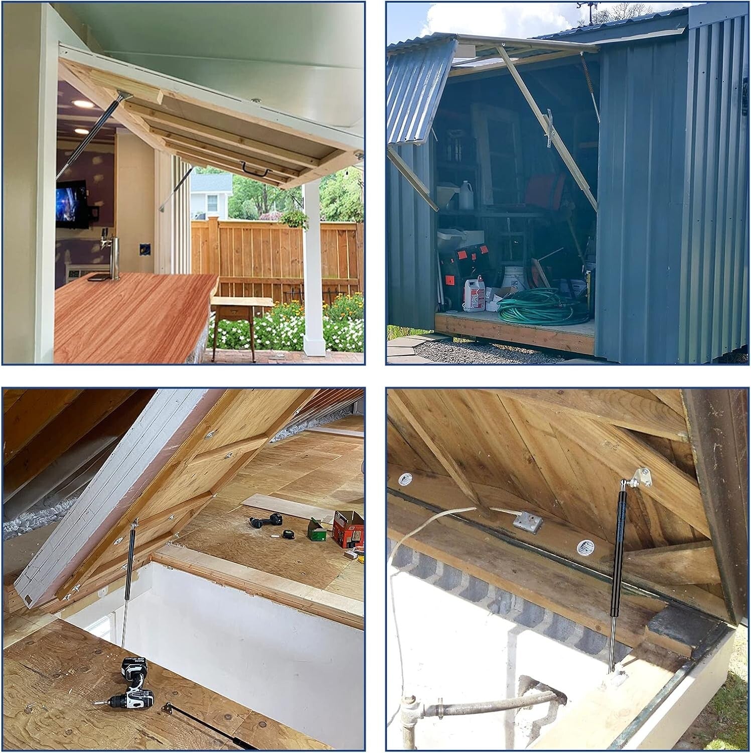 Effortless 150 LB Gas Strut Shock with Brackets for RV & Boat Hatch Installation