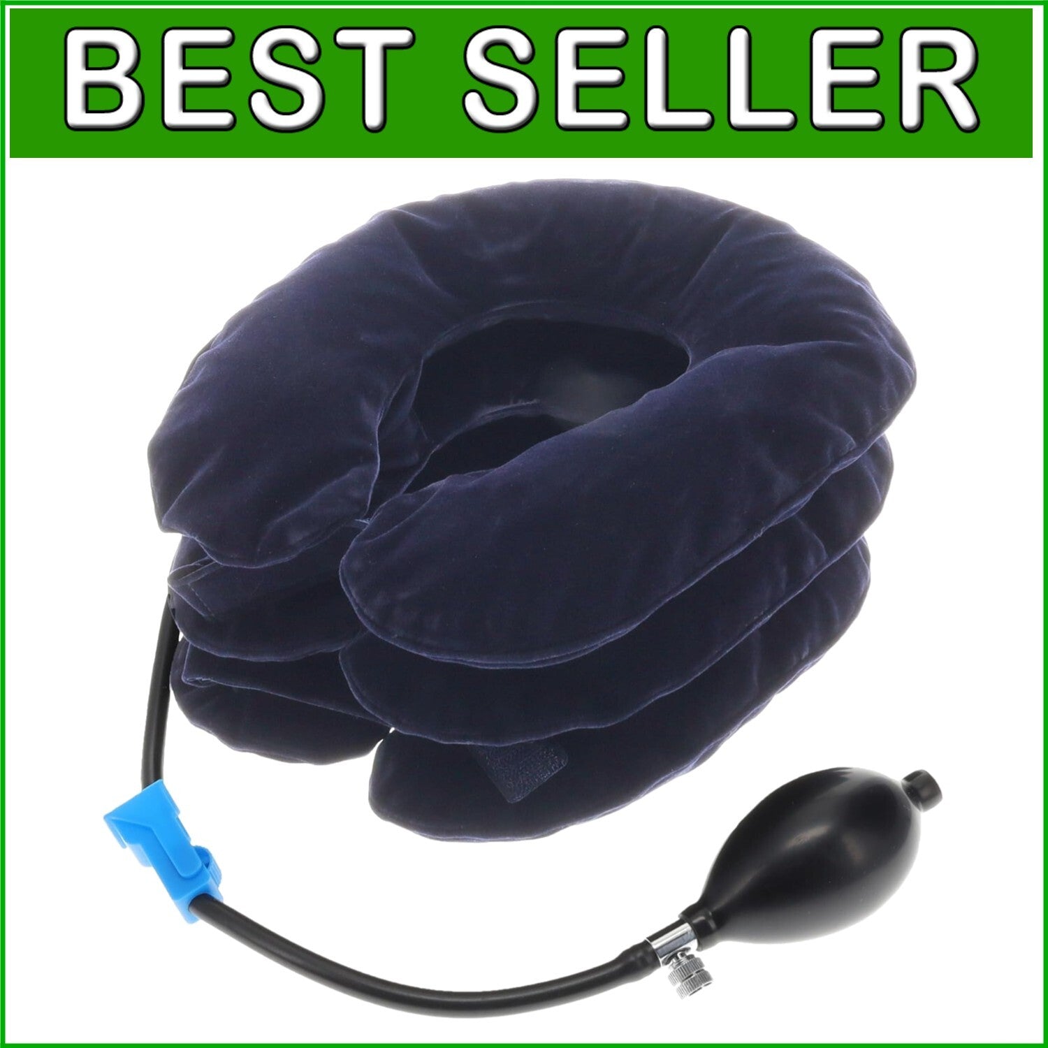 Cervical Traction Neck Brace with Inflator Bulb – Adjustable Support System