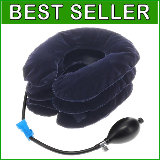 Cervical Traction Neck Brace with Inflator Bulb – Adjustable Support System