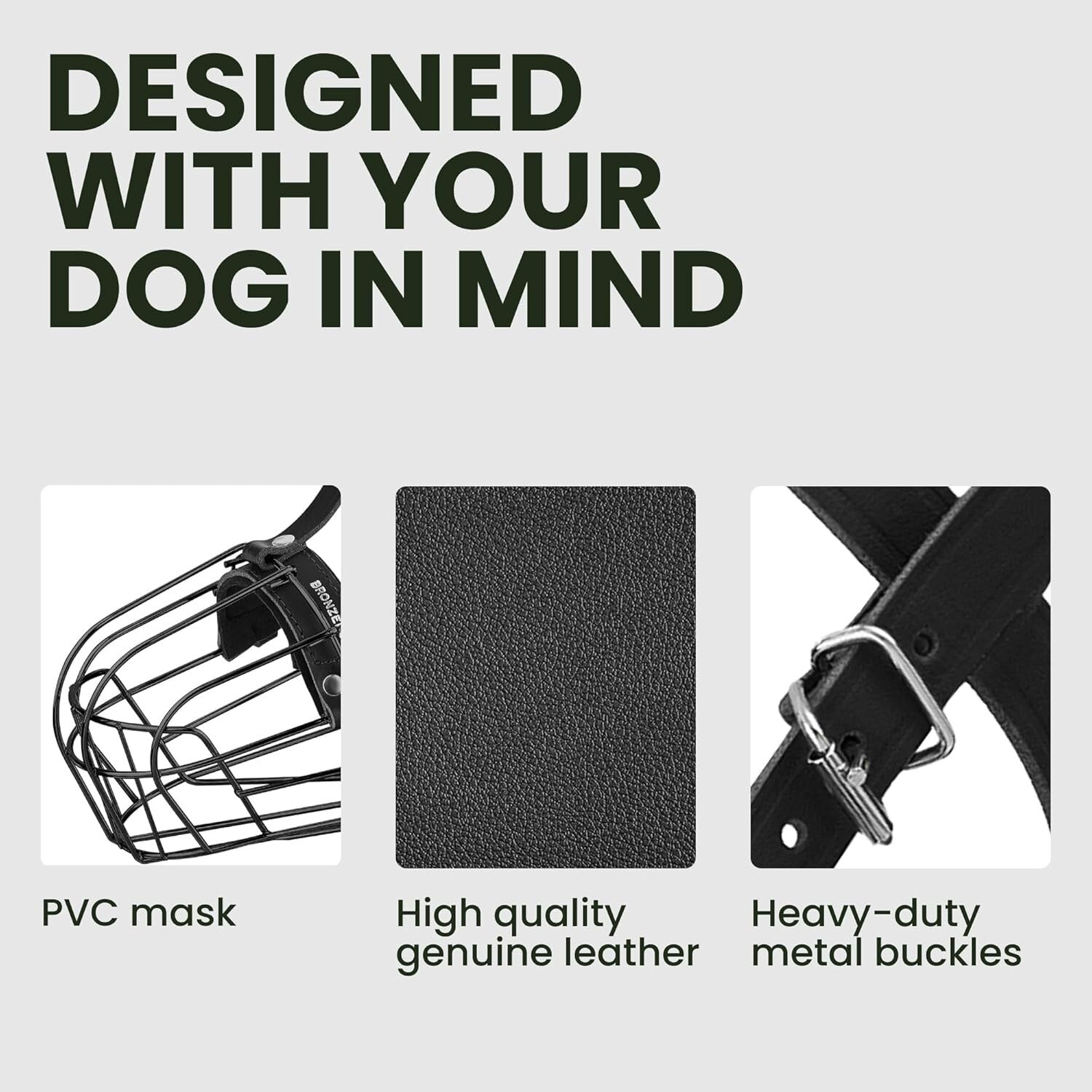 Durable Wire Basket Dog Muzzle for Great Danes - Breathable, Comfortable Fit