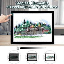 Load image into Gallery viewer, Multi-Functional A4 Dimmable Light Board for Crafting &amp; Drawing - 0.2'' Thick