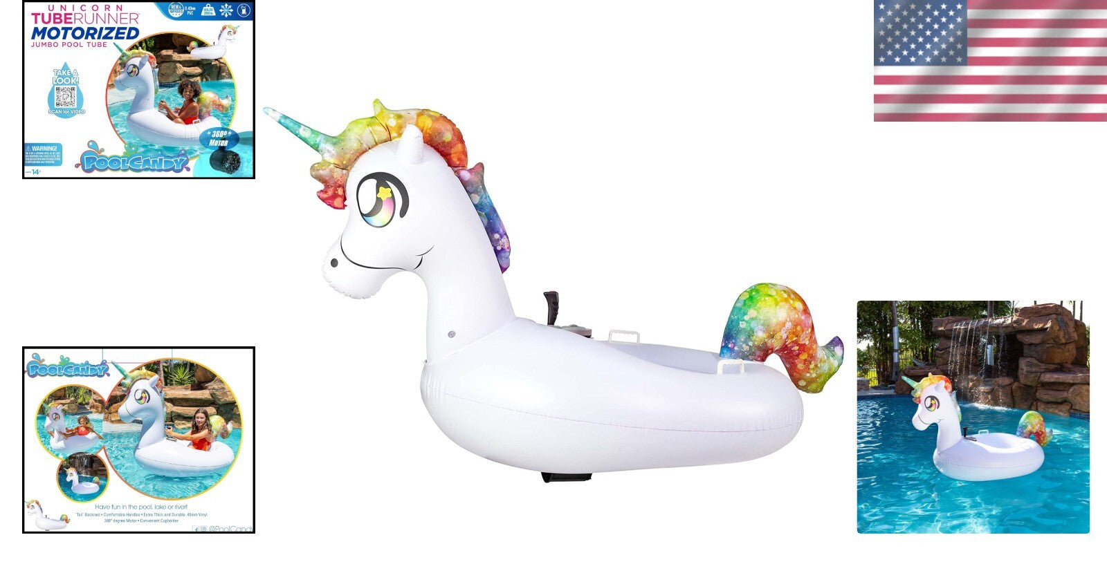 Durable 250 lb Capacity Motorized Unicorn Pool Float - Fun for Adults