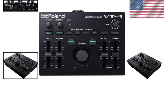 Black Vocal Transformer with Modern Effects - USB Interface and Battery Powered