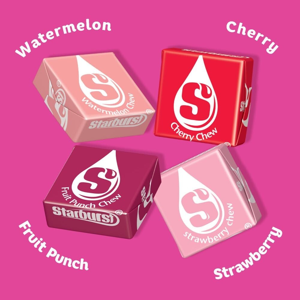 FaveREDS Chewy Candy Bulk Pack - 24 Full Size Juicy Red Flavor Treats