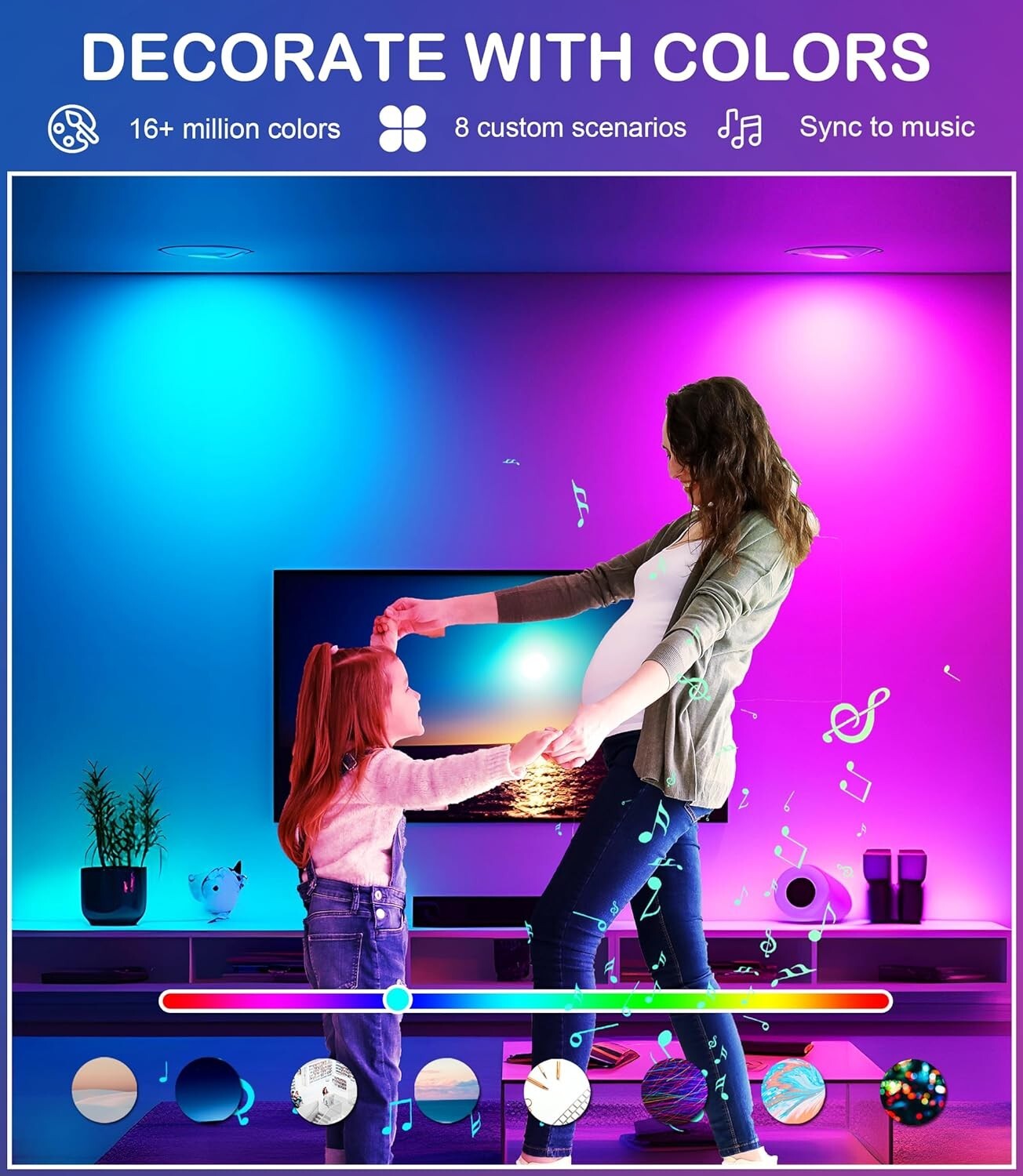 WiFi Compatible 4-Inch Recessed Smart Lights - Alexa/Google Control, Pack of 4