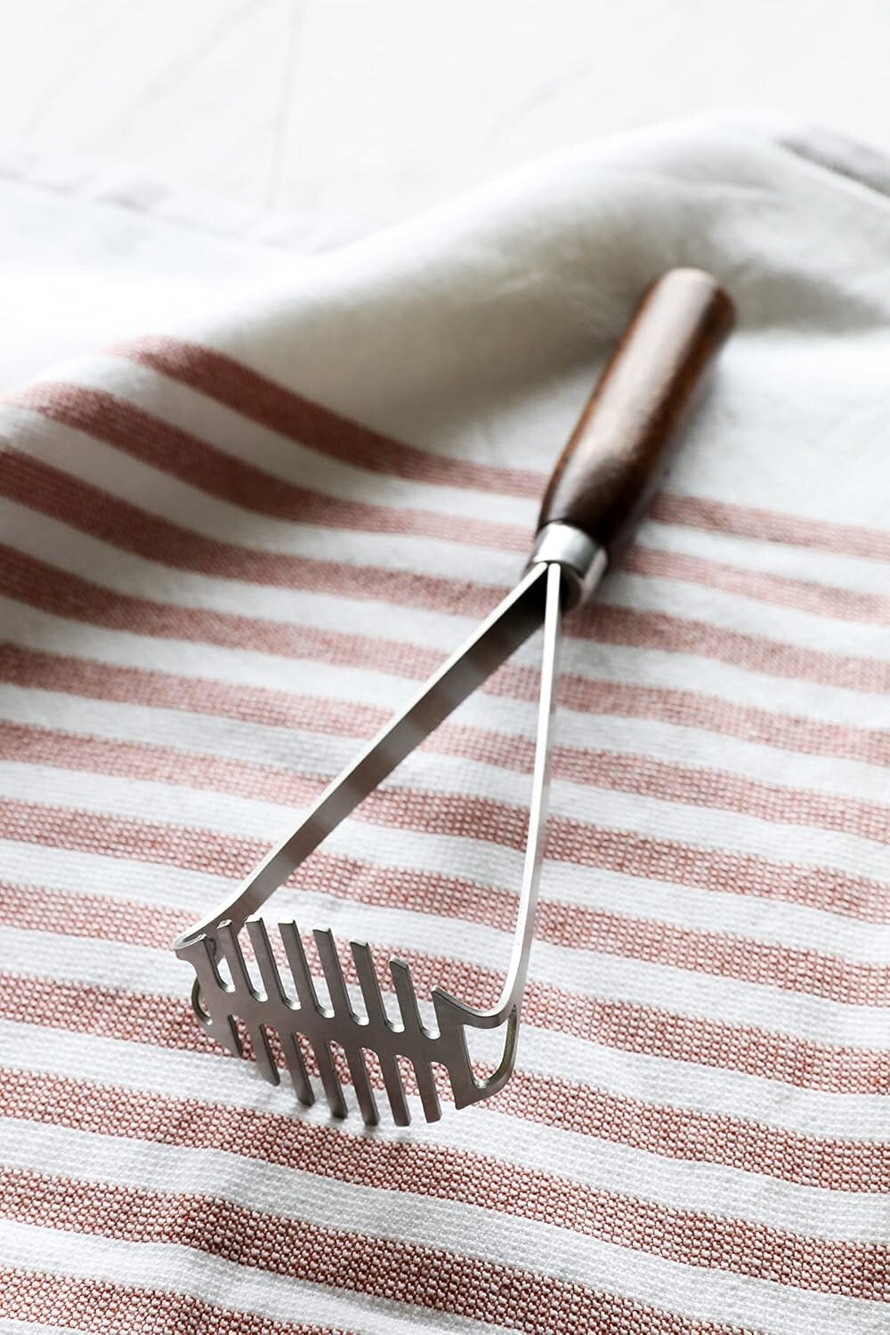 Durable Mini Masher with Riveted Walnut Handle - Nostalgic Cooking Essential