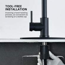 Load image into Gallery viewer, Single Handle Kitchen Faucet with Retractable Sprayer &amp; Easy Installation