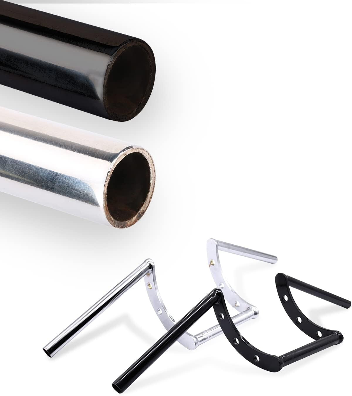 Universal 22mm Z Bars for Softail, Dyna & Sportster - Premium Black Finish