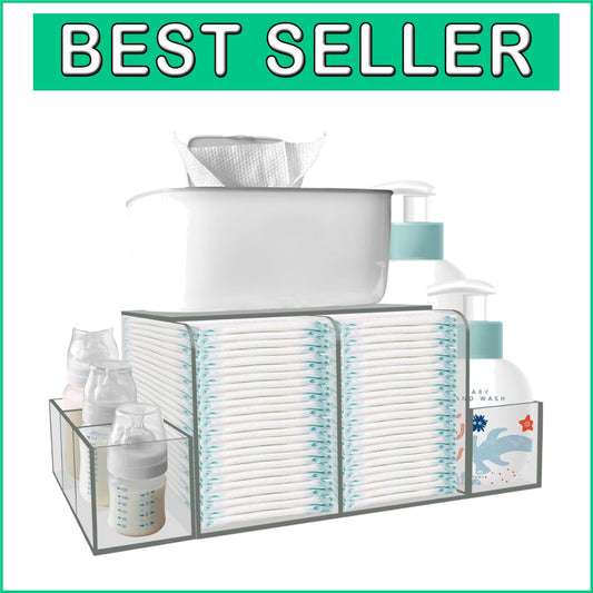 Spacious Diaper Storage Caddy - Ideal for Baby Essentials, Stylish & Practical