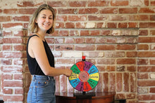 Load image into Gallery viewer, Miniature 12-inch Prize Wheel with Stand - Perfect for Classrooms and Parties