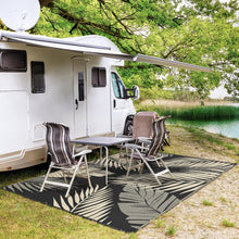 Load image into Gallery viewer, Versatile 6' x 9' Outdoor Rug with Palm Leaf Design - Waterproof for Camping