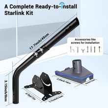 Load image into Gallery viewer, Sturdy Starlink Gen 3 Mount with Adjustable Pipe Adapter for Perfect Signal