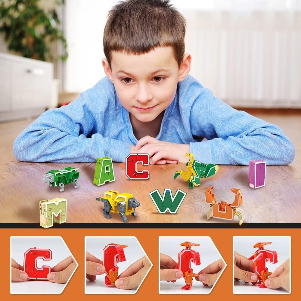 Eco-Friendly 26 Piece Alphabet Animals - Interactive STEM Learning for Toddlers