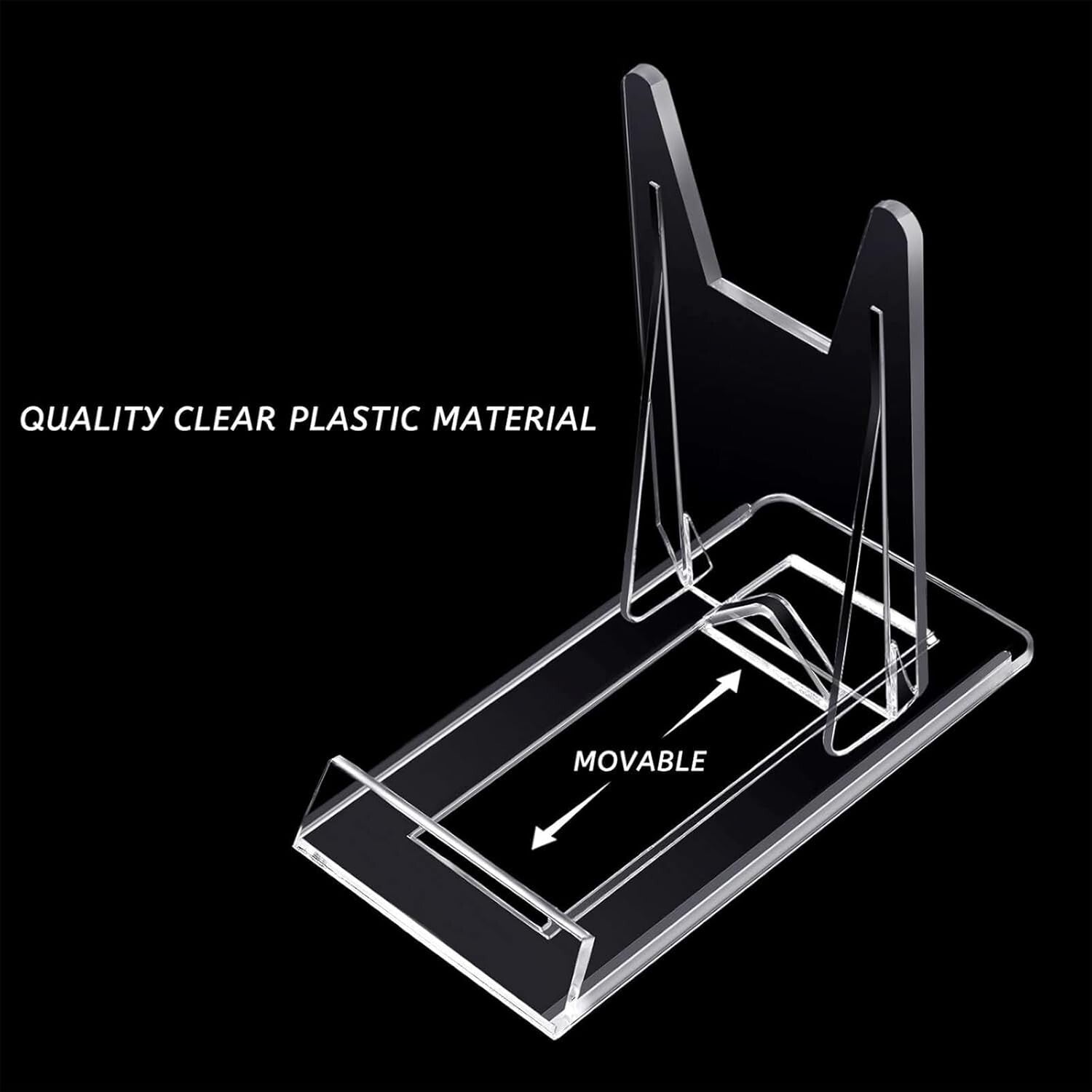 Durable Clear Acrylic Stands - 72 Pack Perfect for Photos, Plates & Artwork