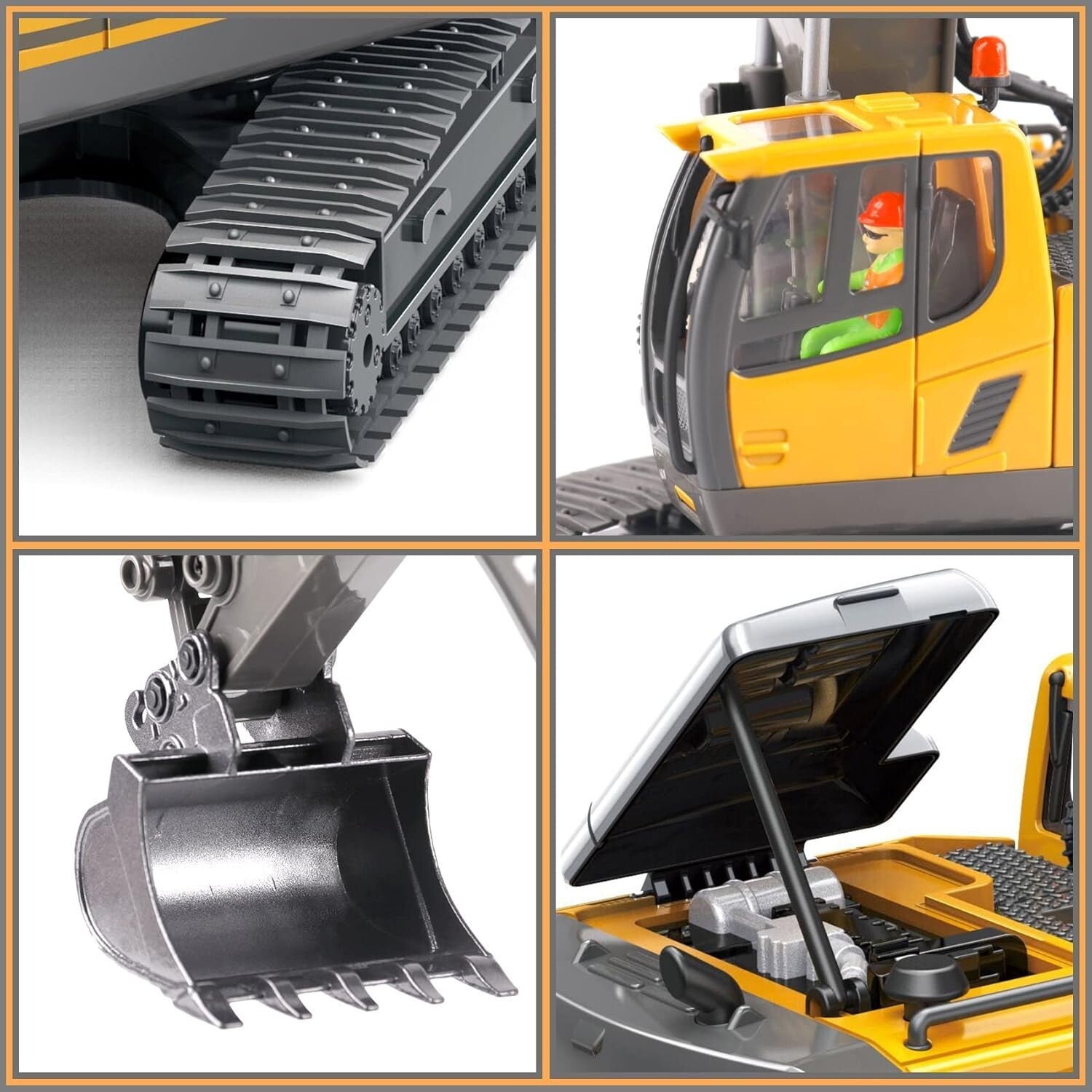 Durable Remote Control Excavator Toy for Kids - Perfect Gift for Young Builders