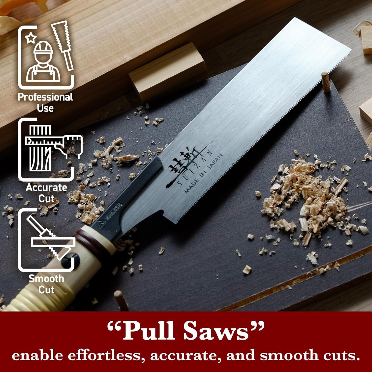 Lightweight 7" Japanese Flush Cut Saw - Ergonomic Tool for Precision Woodworking