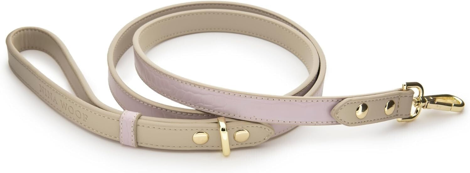 4ft Padded Milan Dog Leash - Stylish Vegan Leather Lead for Medium & Large Dogs