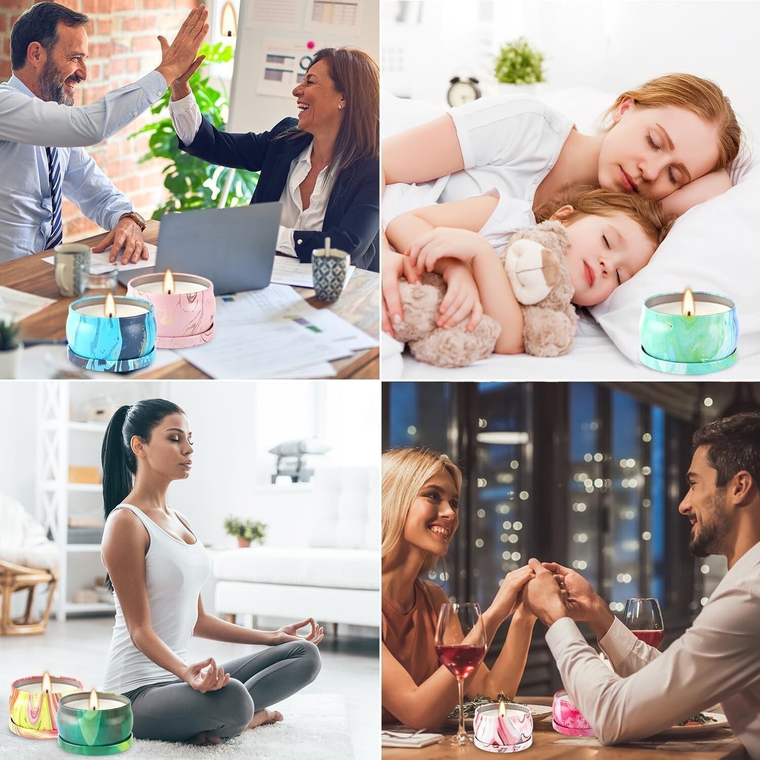 Elegant Gift Set: 36 Natural Soy Wax Scented Candles with Classic Fragrances