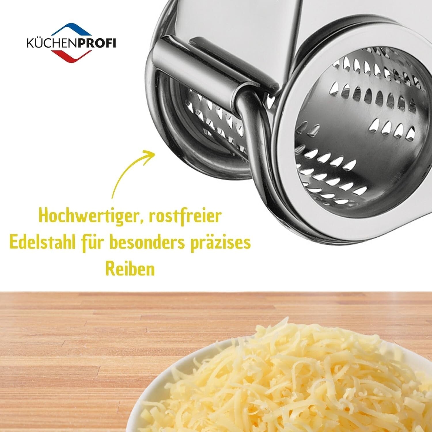 Elegant Cylindrical Cheese Grater - Stainless Steel for Cheese, Nuts & Chocolate